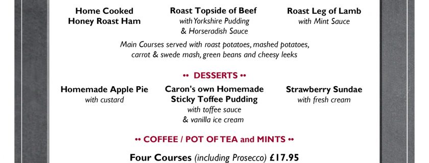 Mother’s Day Menu