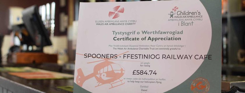 £584.00 raised for Welsh Air Ambulance